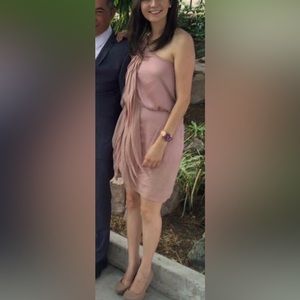 BCBG ruffle cocktail dress